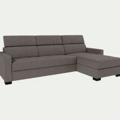 Canapé Convertible|Canapé D'Angle*alinea Canapé d'angle convertible en tissu pop avec accoudoirs 15cm - taupe Gris