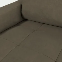 Canapé En Velours|Canapé 4 Places*alinea Canapé d'angle convertible en velours avec accoudoirs 20cm - taupe Marron