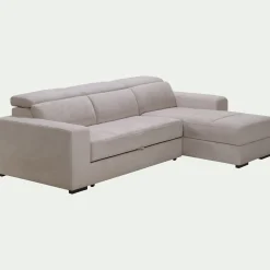 Canapé En Tissu|Canapé Convertible*alinea Canapé d'angle convertible en tissu - Beige