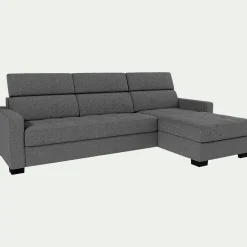 Canapé Convertible|Canapé D'Angle*alinea Canapé d'angle convertible en tissu pop avec accoudoirs 15cm - Gris