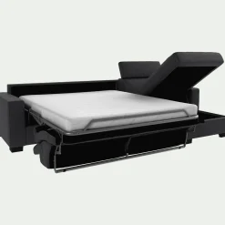 Canapé En Cuir|Canapé Convertible*alinea Canapé d'angle convertible en cuir avec accoudoirs 20cm - brun terre ombre Terre d'ombre