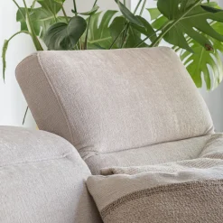 Canapé 4 Places|Canapé D'Angle*alinea Canapé d'angle droit avance recule en tissu doux - Beige