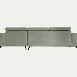 Canapé En Tissu|Canapé 4 Places*alinea Canapé d'angle droit avance recule en tissu doux - cèdre Vert