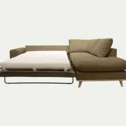 Canapé En Tissu|Canapé 5 Places*alinea Canapé d'angle droit conible en tissu Crown - cèdre Vert