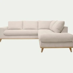 Canapé En Tissu|Canapé 5 Places*alinea Canapé d'angle droit convertible en tissu Storm - roucas Beige