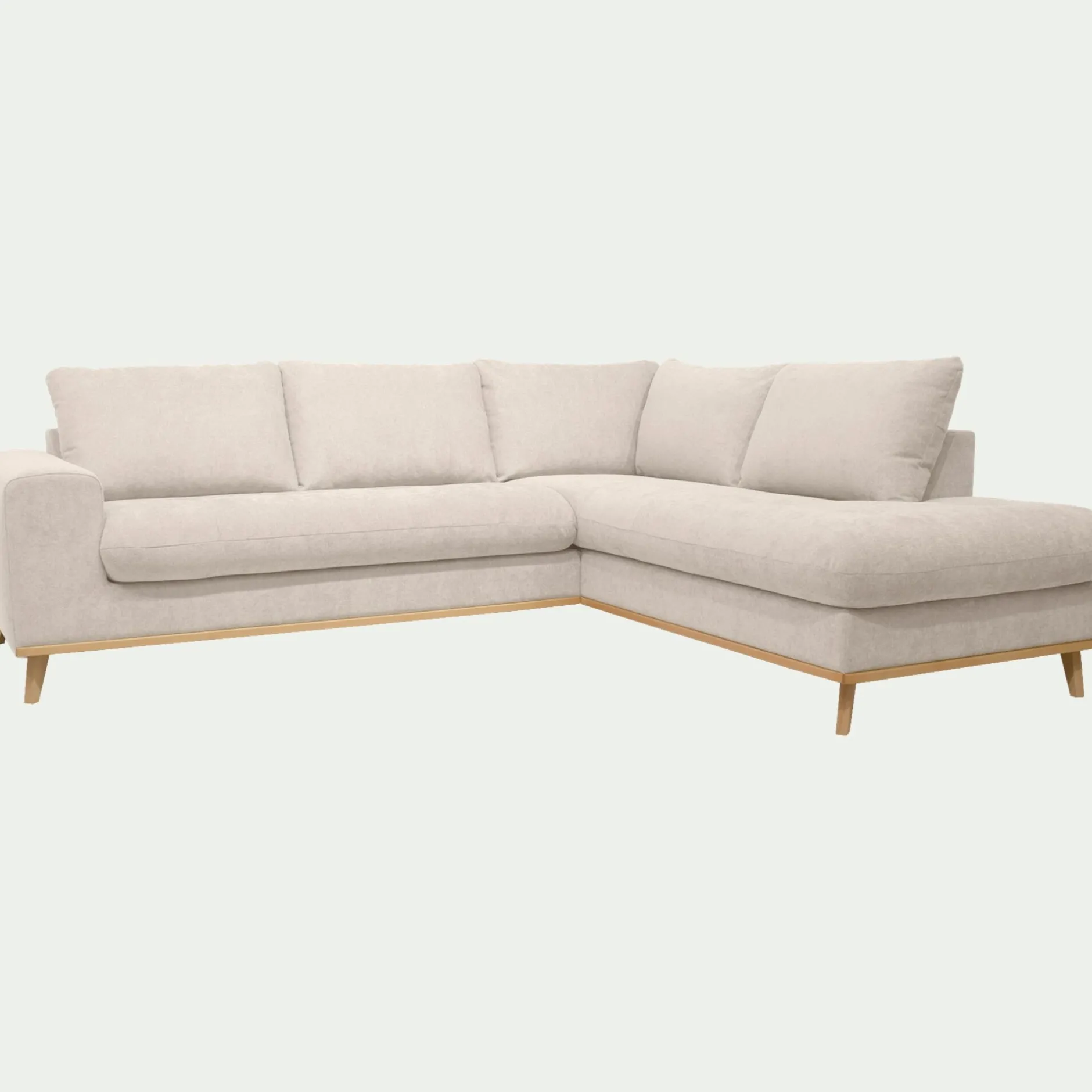 Canapé En Tissu|Canapé 5 Places*alinea Canapé d'angle droit convertible en tissu Storm - roucas Beige