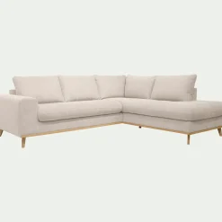 Canapé En Tissu|Canapé 5 Places*alinea Canapé d'angle droit convertible en tissu Storm - roucas Beige