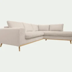 Canapé En Tissu|Canapé 5 Places*alinea Canapé d'angle droit convertible en tissu Storm - roucas Beige