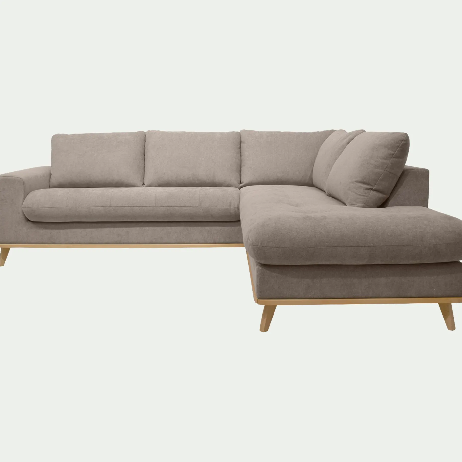 Canapé En Tissu|Canapé 5 Places*alinea Canapé d'angle droit convertible en tissu Storm - taupe Gris