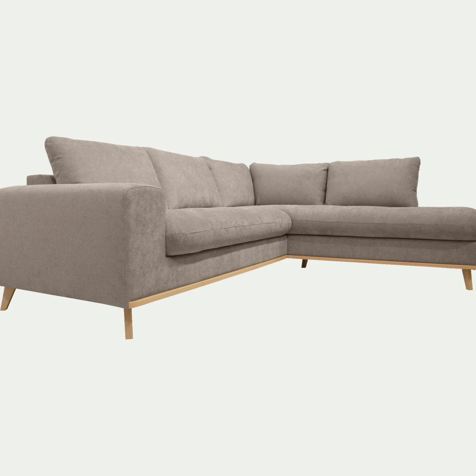 Canapé En Tissu|Canapé 5 Places*alinea Canapé d'angle droit convertible en tissu Storm - taupe Gris