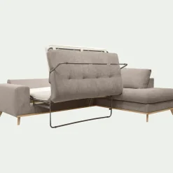 Canapé En Tissu|Canapé 5 Places*alinea Canapé d'angle droit convertible en tissu Storm - taupe Gris