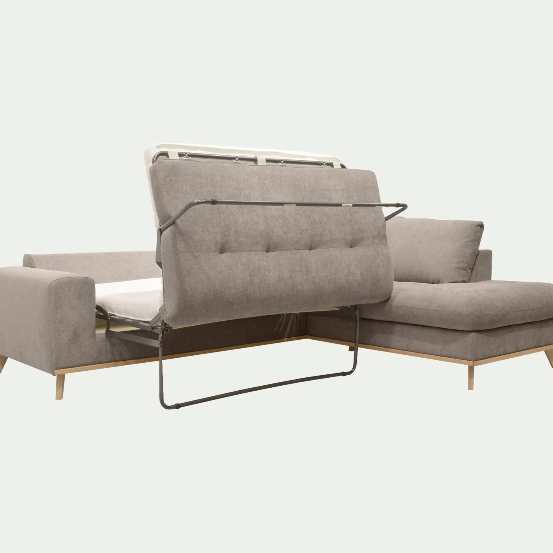 Canapé En Tissu|Canapé 5 Places*alinea Canapé d'angle droit convertible en tissu Storm - taupe Gris