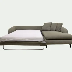 Canapé En Tissu|Canapé 4 Places*alinea Canapé d'angle droit conible en tissu tramé - garrigue Vert