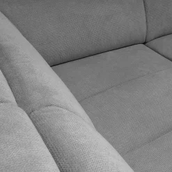 Canapé 4 Places|Canapé Convertible*alinea Canapé d'angle droit convertible avec coffre en tissu doux - Gris