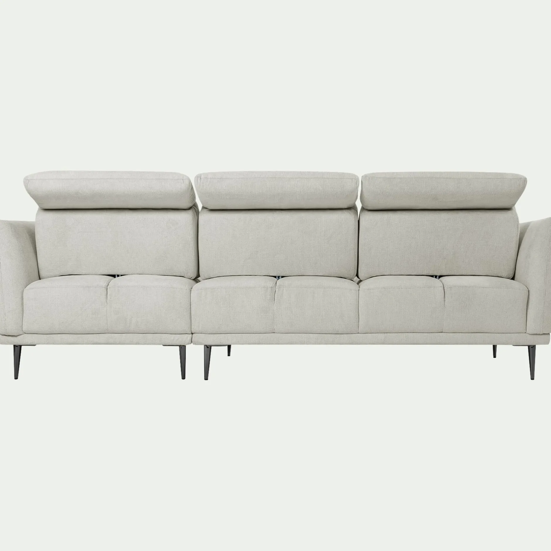 Canapé 3 Places|Canapé Fixe*alinea Canapé d'angle droit fixe en tissu memphis avec fonction avance-recul - roucas Beige