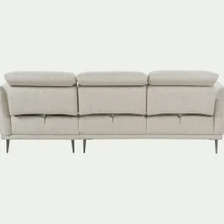 Canapé 3 Places|Canapé D'Angle*alinea Canapé d'angle droit fixe en tissu avec fonction avance-recul - roucas Beige