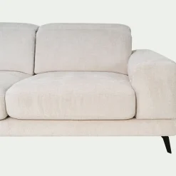 Canapé 4 Places|Canapé D'Angle*alinea Canapé d'angle gauche avance recule en tissu doux - Beige