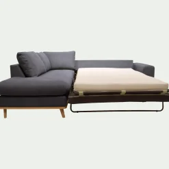 Canapé D'Angle|Canapé 4 Places*alinea Canapé d'angle gauche convertible en tissu Cosmo - anthracite Gris