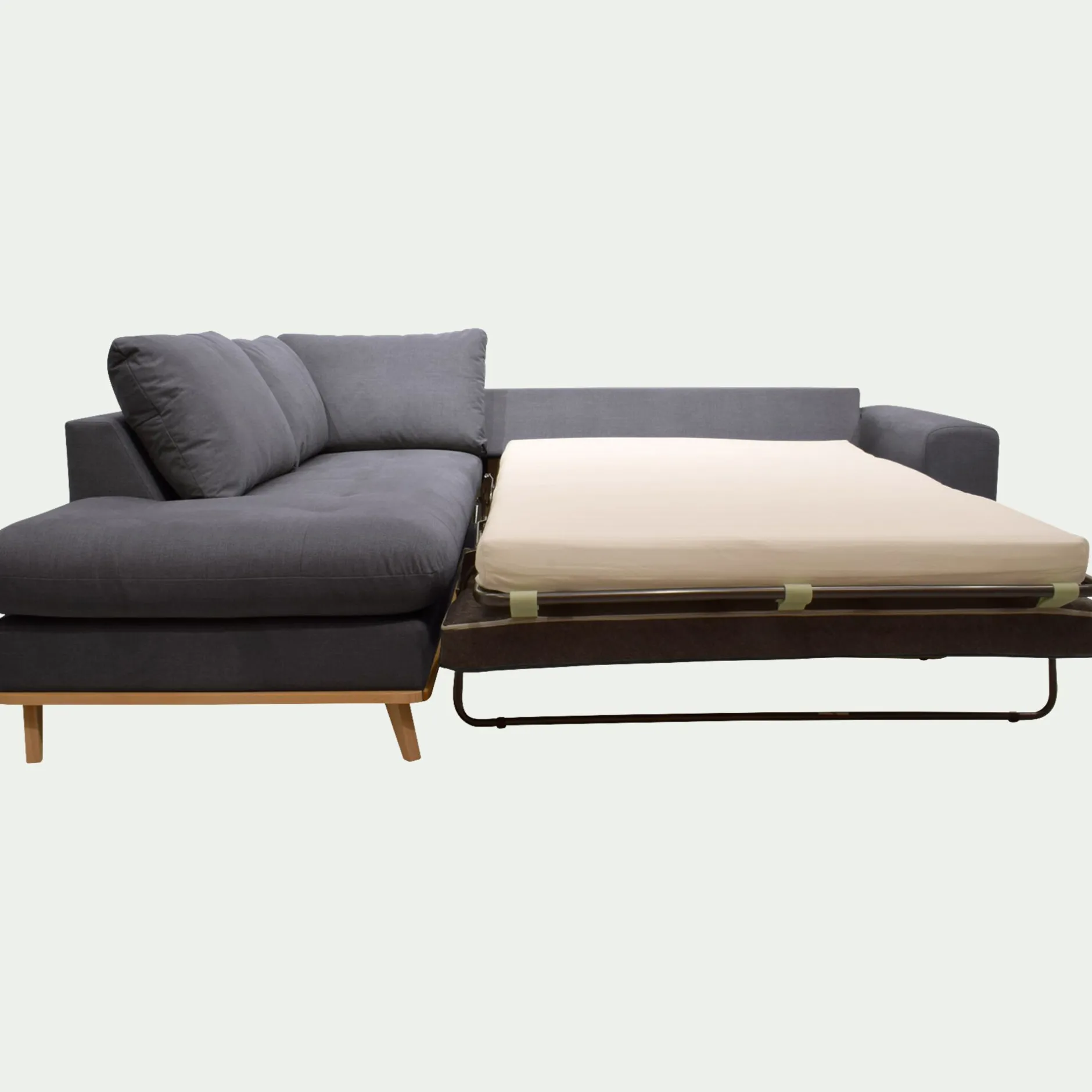 Canapé D'Angle|Canapé 4 Places*alinea Canapé d'angle gauche convertible en tissu Cosmo - anthracite Gris