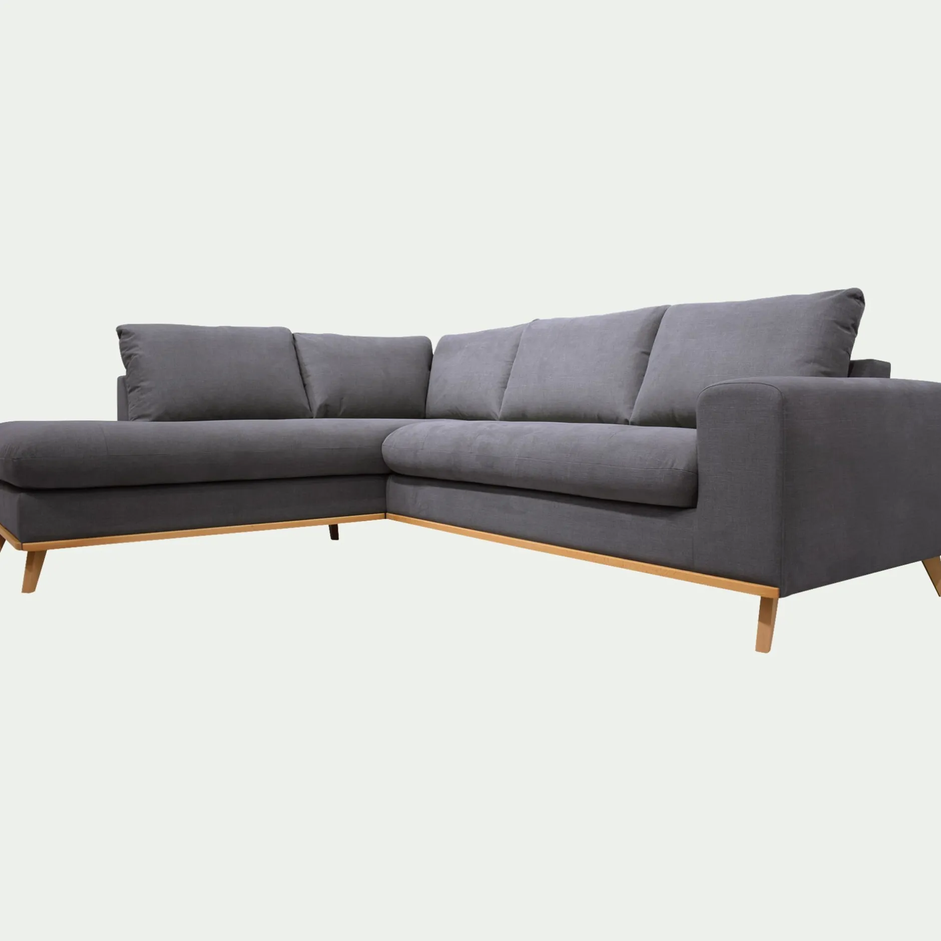 Canapé D'Angle|Canapé 4 Places*alinea Canapé d'angle gauche convertible en tissu Cosmo - anthracite Gris