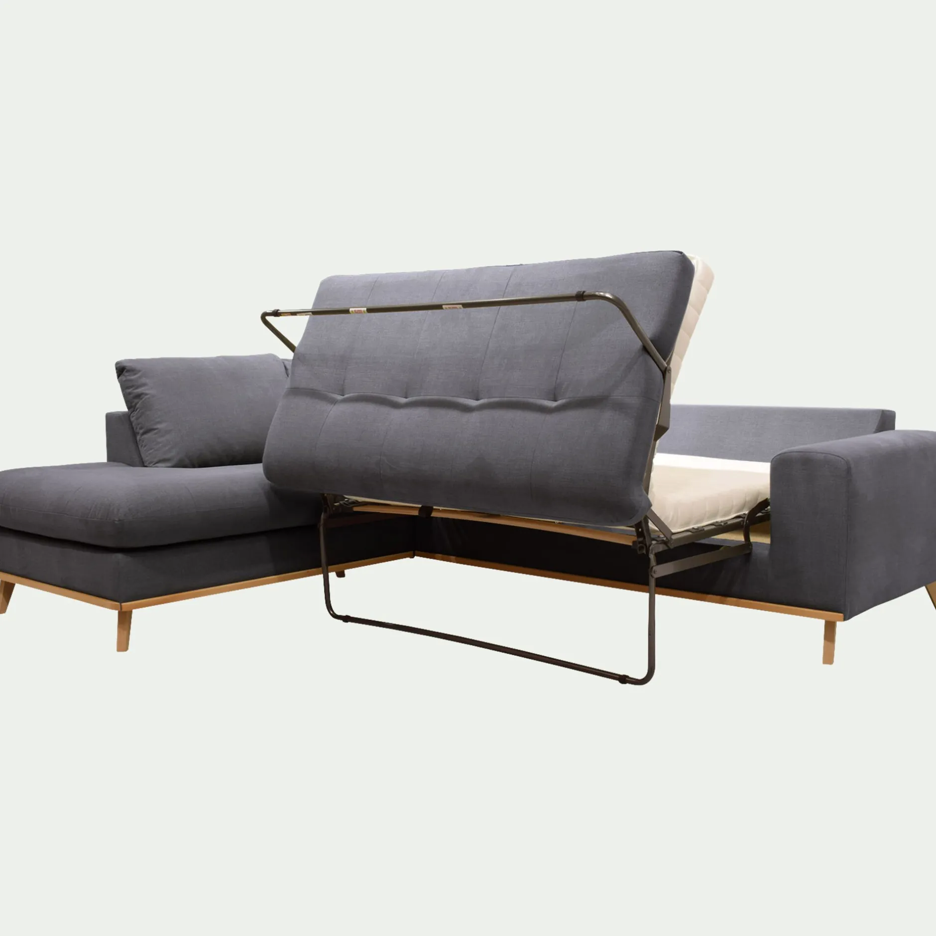 Canapé D'Angle|Canapé 4 Places*alinea Canapé d'angle gauche convertible en tissu Cosmo - anthracite Gris