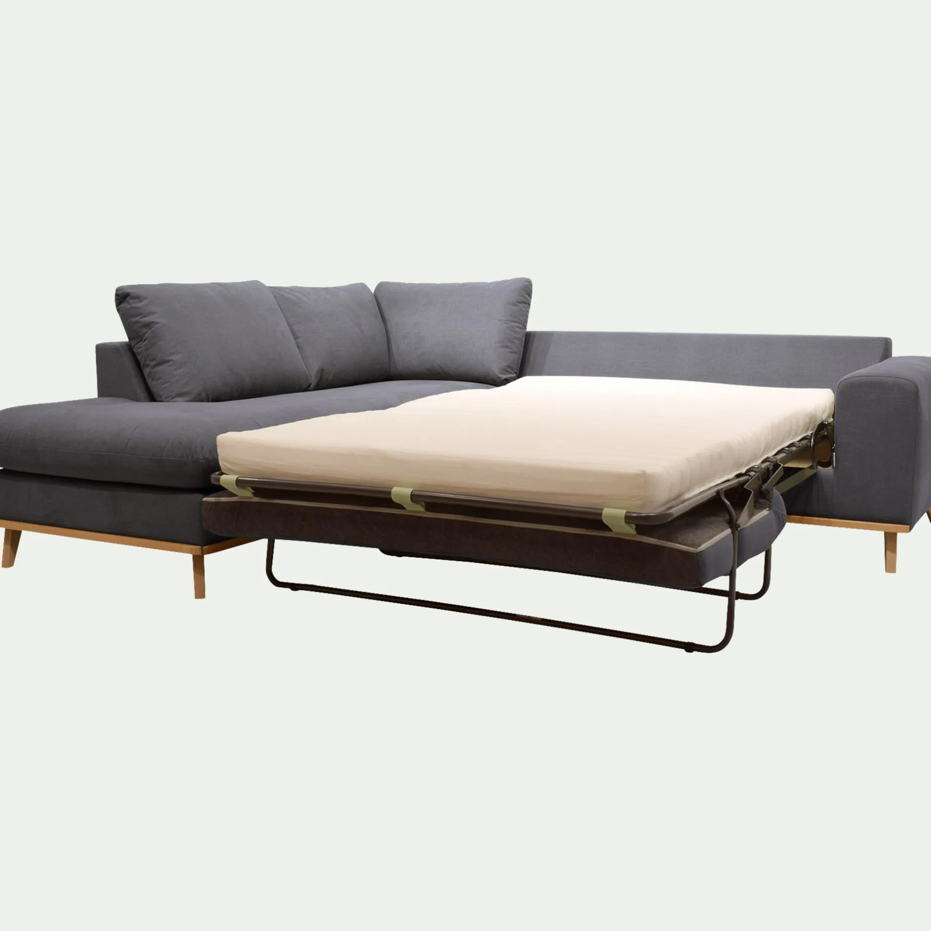 Canapé D'Angle|Canapé 4 Places*alinea Canapé d'angle gauche convertible en tissu Cosmo - anthracite Gris