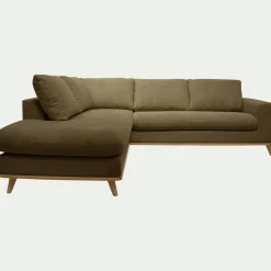 Canapé En Tissu|Canapé 5 Places*alinea Canapé d'angle gauche conible en tissu Crown - cèdre Vert