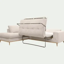 Canapé En Tissu|Canapé 5 Places*alinea Canapé d'angle gauche convertible en tissu Storm - roucas Beige