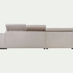 Canapé En Tissu|Canapé 4 Places*alinea Canapé d'angle gauche convertible avec coffre en tissu doux - Beige