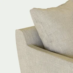 Canapé En Tissu|Canapé 4 Places*alinea Canapé d'angle gauche convertible matelas bultex en tissu mixte - alpilles Beige