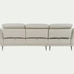 Canapé 3 Places|Canapé D'Angle*alinea Canapé d'angle gauche en tissu avec fonction avance-recul - roucas Beige