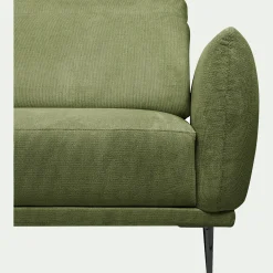 Canapé En Tissu|Canapé 3 Places*alinea Canapé d'angle gauche fixe en tissu memphis avec fonction avance-recul - cèdre Vert