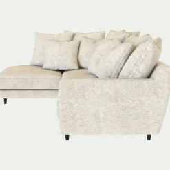 Canapé En Tissu|Canapé 4 Places*alinea Canapé d'angle gauche fixe en tissu genesis- ventoux Blanc
