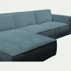 Canapé En Tissu|Canapé 3 Places*alinea Canapé d'angle gauche fixe en tissu genesis - Bleu