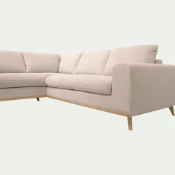 Canapé 5 Places|Canapé Fixe*alinea Canapé d'angle gauche fixe en tissu Crown - roucas Beige