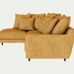 Canapé En Tissu|Canapé 4 Places*alinea Canapé d'angle gauche fixe en tissu monclar- argan Jaune