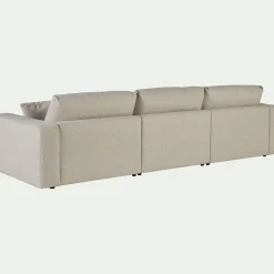 Canapé En Tissu|Canapé 5 Places*alinea Canapé d'angle gauche fixe en tissu bouclette dasco - écru Blanc
