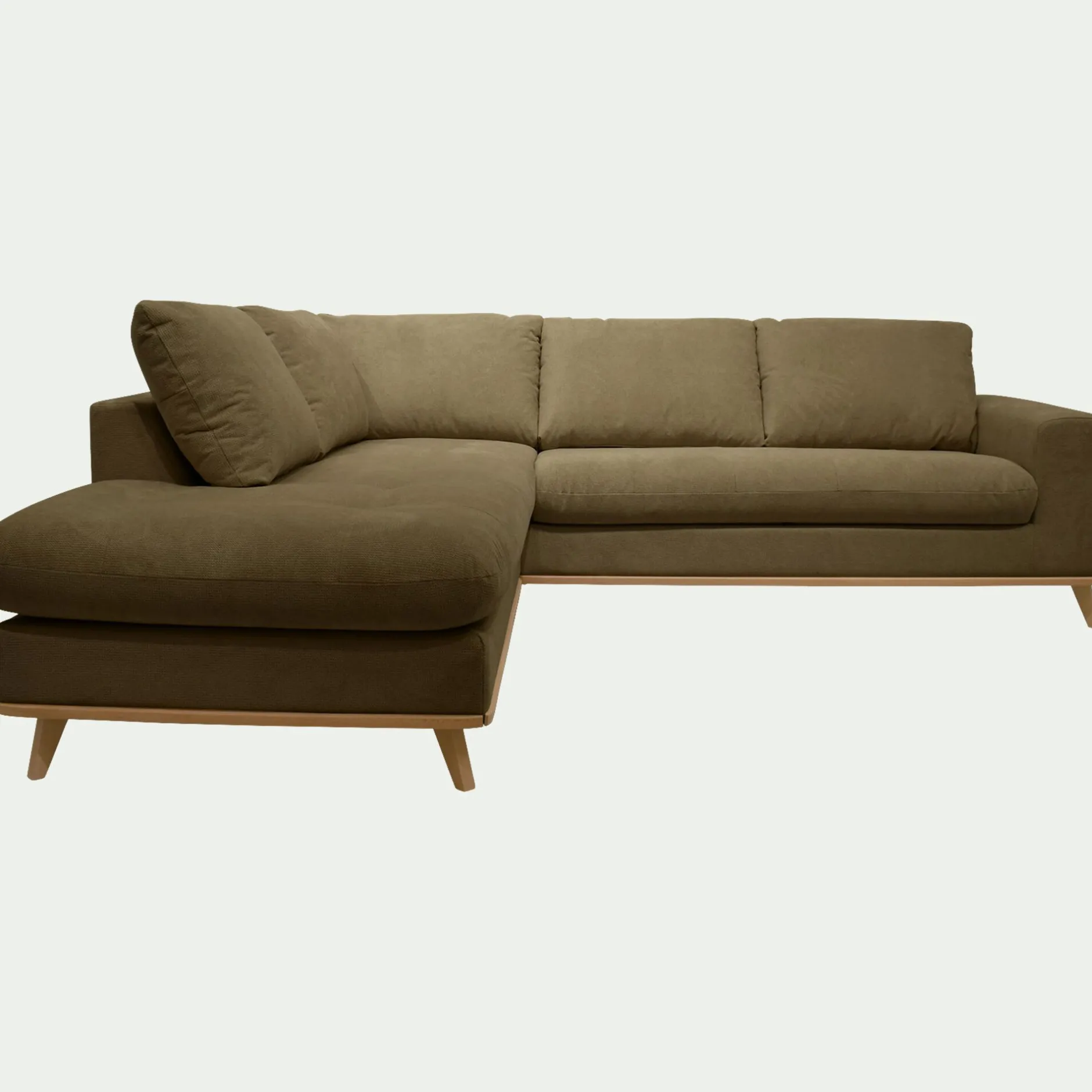 Canapé 5 Places|Canapé Fixe*alinea Canapé d'angle gauche fixe en tissu Crown - cèdre Vert