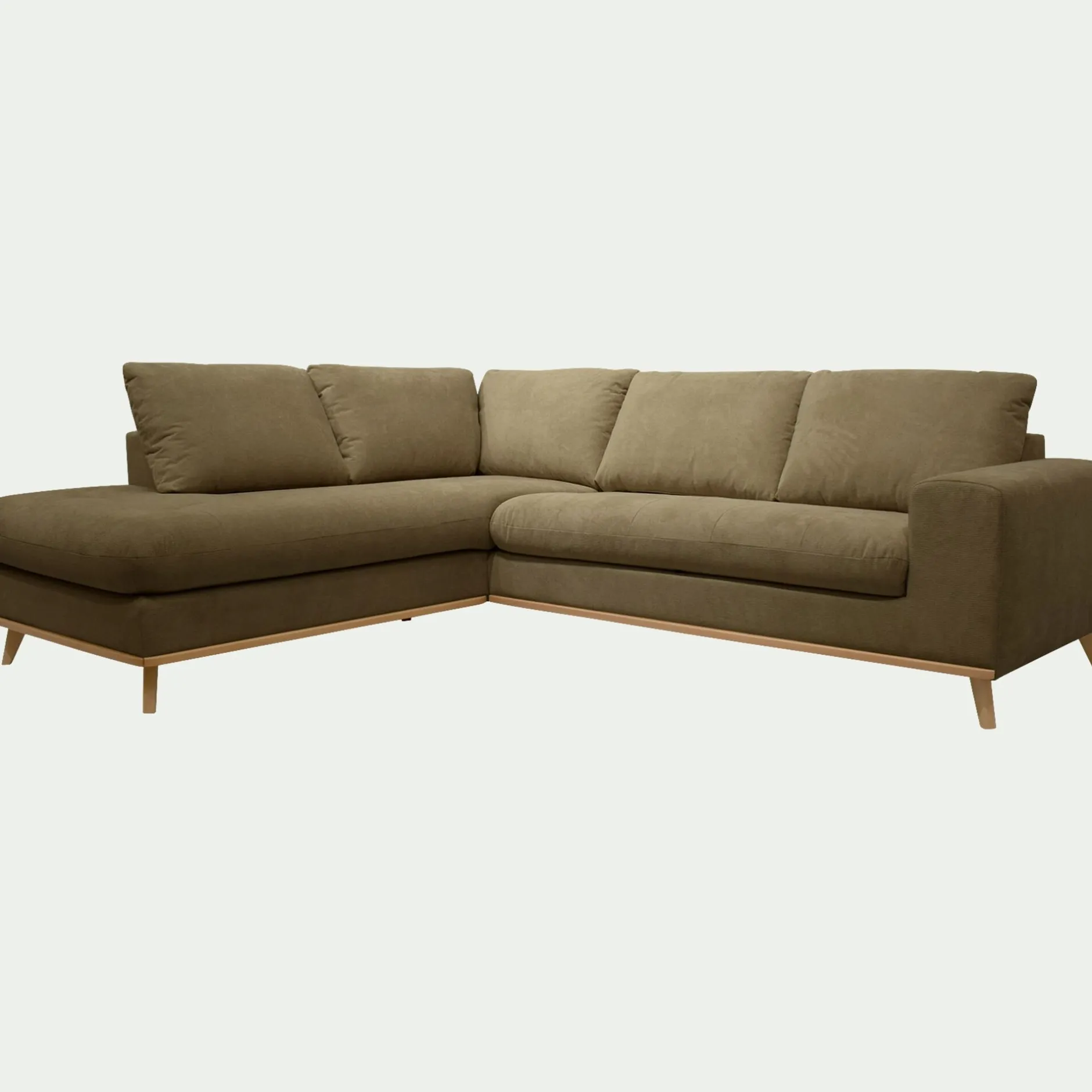 Canapé 5 Places|Canapé Fixe*alinea Canapé d'angle gauche fixe en tissu Crown - cèdre Vert