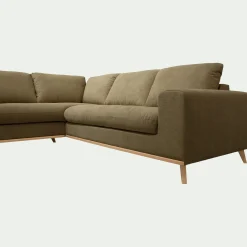 Canapé 5 Places|Canapé Fixe*alinea Canapé d'angle gauche fixe en tissu Crown - cèdre Vert