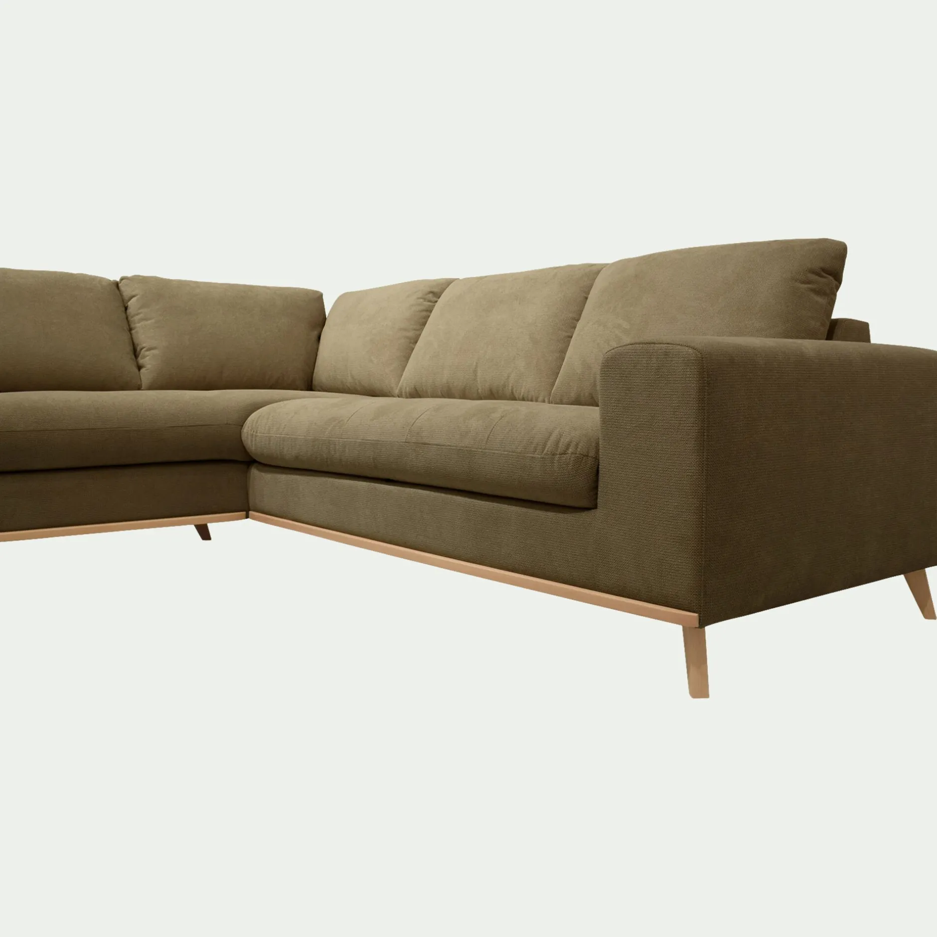 Canapé 5 Places|Canapé Fixe*alinea Canapé d'angle gauche fixe en tissu Crown - cèdre Vert