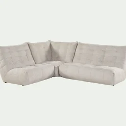 Canapé 5 Places|Canapé Modulable*alinea Canapé d'angle modulable 4 places en tissu chenille - roucas Beige