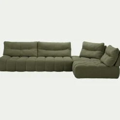 Canapé En Tissu|Canapé 5 Places*alinea Canapé d'angle modulable avec chauffeuse en tissu campo - cèdre Vert