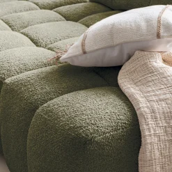 Canapé En Tissu|Canapé 6 Places Et Plus*alinea Canapé d'angle modulable avec chauffeuse et pouf en tissu campo- cèdre Vert