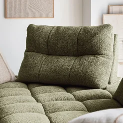 Canapé En Tissu|Canapé 6 Places Et Plus*alinea Canapé d'angle modulable avec chauffeuse et pouf en tissu campo- cèdre Vert