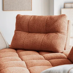 Canapé En Tissu|Canapé 6 Places Et Plus*alinea Canapé d'angle modulable avec chauffeuse et pouf en tissu campo - brun rustrel Marron