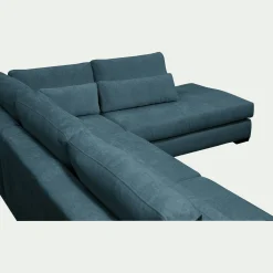 Canapé 5 Places|Canapé Fixe*alinea Canapé d'angle méridienne droite fixe en tissu Genesis - Bleu