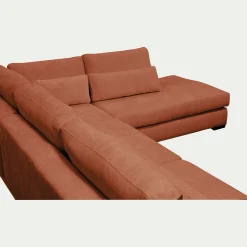 Canapé 5 Places|Canapé Fixe*alinea Canapé d'angle méridienne droite fixe en tissu Genesis - brun rustrel Marron