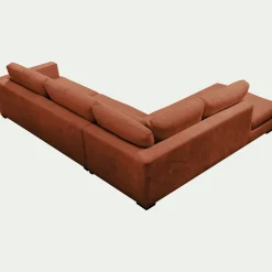 Canapé 5 Places|Canapé Fixe*alinea Canapé d'angle méridienne gauche fixe en tissu Genesis - brun rustrel Marron