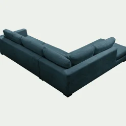 Canapé 5 Places|Canapé Fixe*alinea Canapé d'angle méridienne gauche fixe en tissu Genesis - Bleu